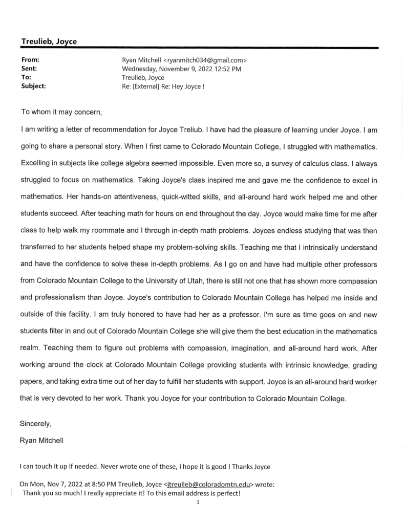 Student Letter of Recommendation-2